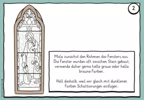 Vorschau - Mal- und Bastelvorlagen - Mittelalterliche Fenster: Anleitung & Präsentation - Seite 3
