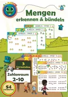 Vorschau - Fördermaterial/Inklusion - Mengen erkennen & Mengen bündeln – Lernkarten Zahlenraum 10 - Deckblatt