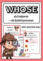 Vorschau - Arbeitsblätter - WHOSE - als Fragewort und Relativpronomen - Deckblatt