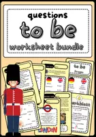 Vorschau - Arbeitsblätter - TO BE - Questions - worksheet bundle (Englisch) - Deckblatt