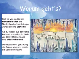 Vorschau - Stundenentwürfe - Kunstprojekt „Eisbären vor der Eishöhle“ – Wachstechnik, Deckfarben, Buntstifte - Seite 3
