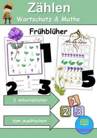 Vorschau - Arbeitsblätter - Frühblüher Zählen/Mathematik - Klasse 1 und 2 - Deckblatt