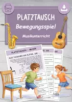 Vorschau - Spiele - PLATZTAUSCH Spiel Musikunterricht Bewegungsspiel - Deckblatt