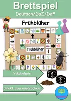 Vorschau - Spiele - Brettspiel Frühblüher Wortschatzspiel Grundschule DaZ/DaF/Deutsch - Deckblatt