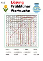 Vorschau - Spiele - Wortsuchspiel/Wortsuche/Suchsel Frühblüher (Grundschule) - 4 Varianten - Seite 3