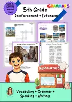 Vista previa - Unidades / Secuencias / Situaciones de Aprendizaje - Grammar 5 (Unit 3: Getting around town!) - Portada