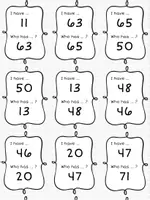 Vorschau - Spiele - Numbers 11–99: I have... Who has...? – Lesespiel Englisch - Seite 1