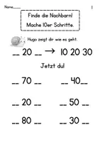 Vorschau - Arbeitsblätter - Finde die Nachbarn! 10er Schritte ZR100 - Deckblatt