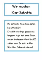 Vorschau - Bildkarten - Wir machen 10er-Schritte mit Hugo der Schnecke - Deckblatt