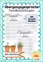 Vorschau - Anderer Materialtyp - Übergangsgespräche - Einschätzungsbogen mit Growth Mindset - Deckblatt