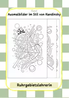 Vorschau - Mal- und Bastelvorlagen - Wassily Kandinsky - Ausmalbilder Kunst - Deckblatt