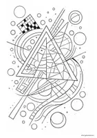 Vorschau - Mal- und Bastelvorlagen - Wassily Kandinsky - Ausmalbilder Kunst - Seite 3