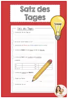 Vorschau - Arbeitsblätter - Satz des Tages - Deckblatt