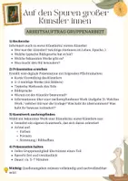 Vorschau - Unterrichtsreihen - Kunstprojekt - Auf den Spuren großer Künstler/ Kunstgeschichte neu entdecken: recherchieren, präsentieren und gestalten - Seite 1