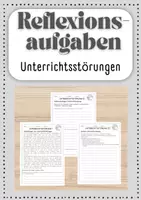 Vorschau - Arbeitsblätter - Materialpaket Reflexionsaufgaben Unterrichtsstörungen I & II - Seite 1