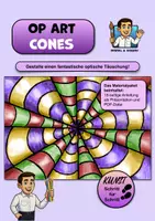 Vorschau - Stundenentwürfe - Kunstprojekt „Op-Art Cones“ – Optische Täuschung mit Buntstiften Schritt für Schritt - Deckblatt