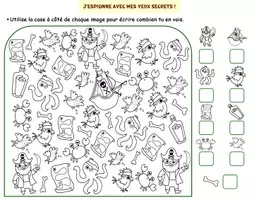 Aperçu - Feuilles d'exercices - Les petits espions – Je vois, je cherche et je compte! - Page 3