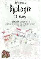 Vorschau - Präsentationen/Tafelbilder - Stoffwechselphysiologie II + III: Zellatmung, Gärung, Enzyme | Biologie 13 | Hefteinträge - Deckblatt