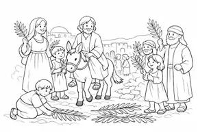 Vorschau - Arbeitsblätter - 10 Ausmalbilder zur Passionsgeschichte Jesu - Seite 2
