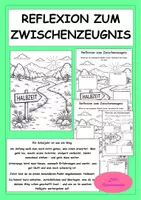 Vorschau - Stundenentwürfe - Reflexion zum Zwischenzeugnis – Ein Weg durch das Schuljahr - Deckblatt