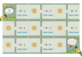 Vorschau - Spiele - 8x Domino Subtraktion im Zahlenraum bis 20, differenziert! mit Selbstkontrolle - Seite 3
