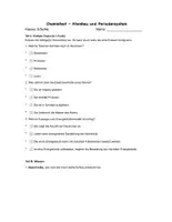 Vorschau - Arbeitsblätter - Chemietest Atombau Rutherford Klasse 8 - Deckblatt