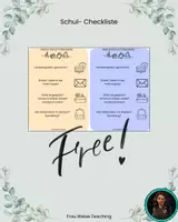 Vorschau - Bildkarten - Schul-Checkliste für die Kinder - Deckblatt