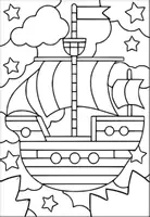 Vorschau - Arbeitsblätter - Piraten, Ausmalbilder, Schleichdiktat, Symmetrie- und Lesemalblätter zum Ausdrucken Materialpaket - Seite 3