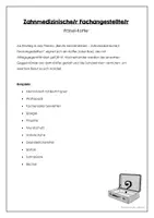 Vorschau - Arbeitsblätter - Zahnmedizinische/r Fachangestellte/r (Beruf kennenlernen) - Seite 1