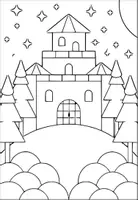 Vorschau - Mal- und Bastelvorlagen - Eisschloss-Ausmalbilder für fantasievolles Ausmalen - Seite 3