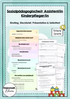 Vorschau - Arbeitsblätter - Kinderpfleger/in (Beruf kennenlernen) - Deckblatt