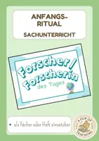 Vorschau - Merkblätter - Forscher/in des Tages - Anfangsritual für den Sachunterricht - Deckblatt