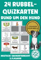 Vorschau - Spiele - Rubbelquizkarten Lesequiz 2. Klasse Schulhund AG - Deckblatt