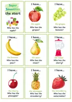 Vorschau - Spiele - Fruits Vegetables and Smoothies - 6 Lesespiele - Deckblatt