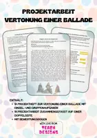 Vorschau - Stundenentwürfe - Materialpaket: Balladen kreativ unterrichten – Unterrichtsreihe & Projektarbeit - Seite 1