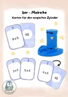 Vorschau - Spiele - 5er Reihe - Malaufgaben 1x1 - Karten für den magischen Zylinder/Zauberzylinder - Deckblatt