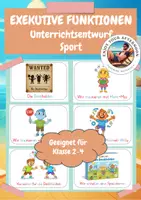 Vorschau - Stundenentwürfe - Unterrichtsbesuch Sport – Exekutive Funktionen 🧠⚽ | Komplett ausgearbeiteter UB für Klasse 2–4 - Deckblatt