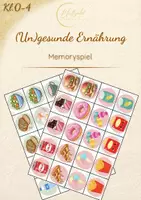Vorschau - Spiele - (Un)gesunde Ernährung – Memoryspiel - Deckblatt