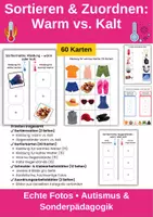 Vorschau - Arbeitsblätter - Sortiermatten & Arbeitsblätter Bundle – Drinnen/Draußen, Tiere, Lebensmittel, Warm/Kalt, Sicher | Förderunterricht - Seite 1