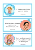 Vorschau - Arbeitsblätter - Materialpaket Unsere 10 Schwimmregeln - Seite 1