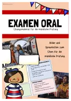 Vorschau - Bildkarten - Übungsmaterial für die mündliche Prüfung: Bilder mit Sprachhilfen - Deckblatt
