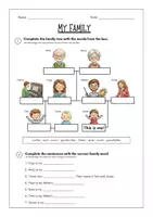 Vorschau - Arbeitsblätter - Englisch Klasse 5 My Family - Deckblatt