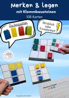Vorschau - Fördermaterial/Inklusion - Merken & legen mit Klemmbausteinen, Merkfähigkeit, Konzentrationsfähigkeit - Deckblatt