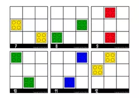 Vorschau - Fördermaterial/Inklusion - Merken & legen mit Klemmbausteinen, Merkfähigkeit, Konzentrationsfähigkeit - Seite 3