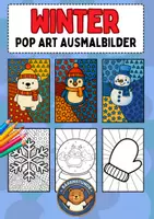 Vorschau - Mal- und Bastelvorlagen - Winter: Pop Art Ausmalbilder (Grundschule) - Deckblatt