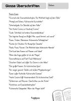 Vorschau - Arbeitsblätter - JOURNALISTISCHE TEXTE - Kreative Glosse Überschriften - Seite 2
