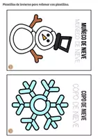 Vista previa - Tarjetas / Manipulativos - Plantillas plastilina invierno - Tesoros Brillantes - página 2