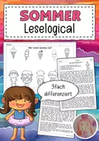 Vorschau - Arbeitsblätter - Leselogical Sommer - Deckblatt