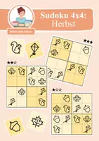 Vorschau - Arbeitsblätter - Sudoku 4x4: Herbst (Rätsel für Vorschule & Anfangsunterricht) - Deckblatt