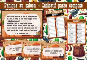 Aperçu - Apprentissages en autonomie - Panique au saloon - Indicatif passé composé - Page de couverture